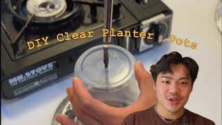 How to Make: Clear Plastic Plant Pots | repotting my house plants ~ houseplant chores