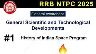 General Awareness for RRB NTPC - history of Indian space program