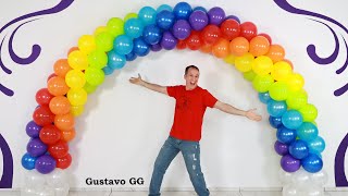 birthday decoration ideas at home 🌈 balloon arch tutorial balloon decoration ideas 🤩birthday rainbow