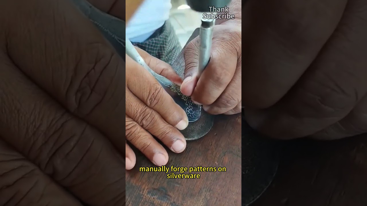 Traditional craftsman hand forged silver patterns