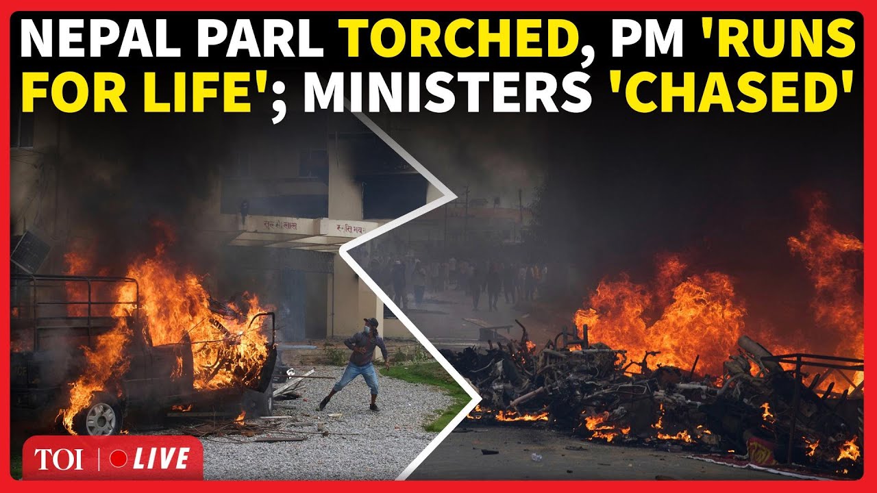 LIVE | Nepal In FLAMES As KP Oli Runs For Safety After House Attacked, Parliament Torched