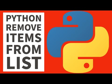 Python Programming - Remove Items From List - Beginners Tutorial 2022