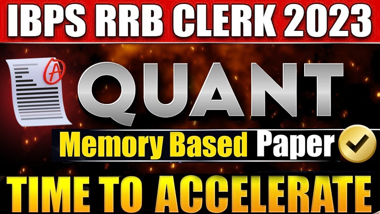 IBPS RRB Clerk Prelims 2024 Quants Memory Based Paper...... - YouTube