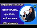 Safety officer  job interview question and answers