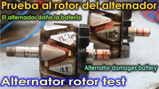 Alternator rotor testing