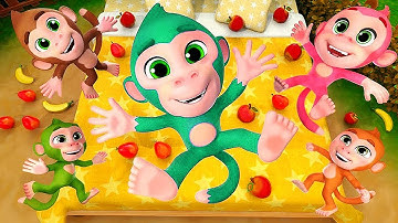 🐒✨ Five Little Monkeys Fun Remix 1 MIN Loop Ultimate Nursery Rhyme Dance Beat Mix | @MonkeyRhymesHub