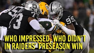 Who impressed and didn't in raiders preseason win