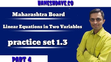 Linear equations in two variables practice set 1.3 by cramers rules and to find value of determinant