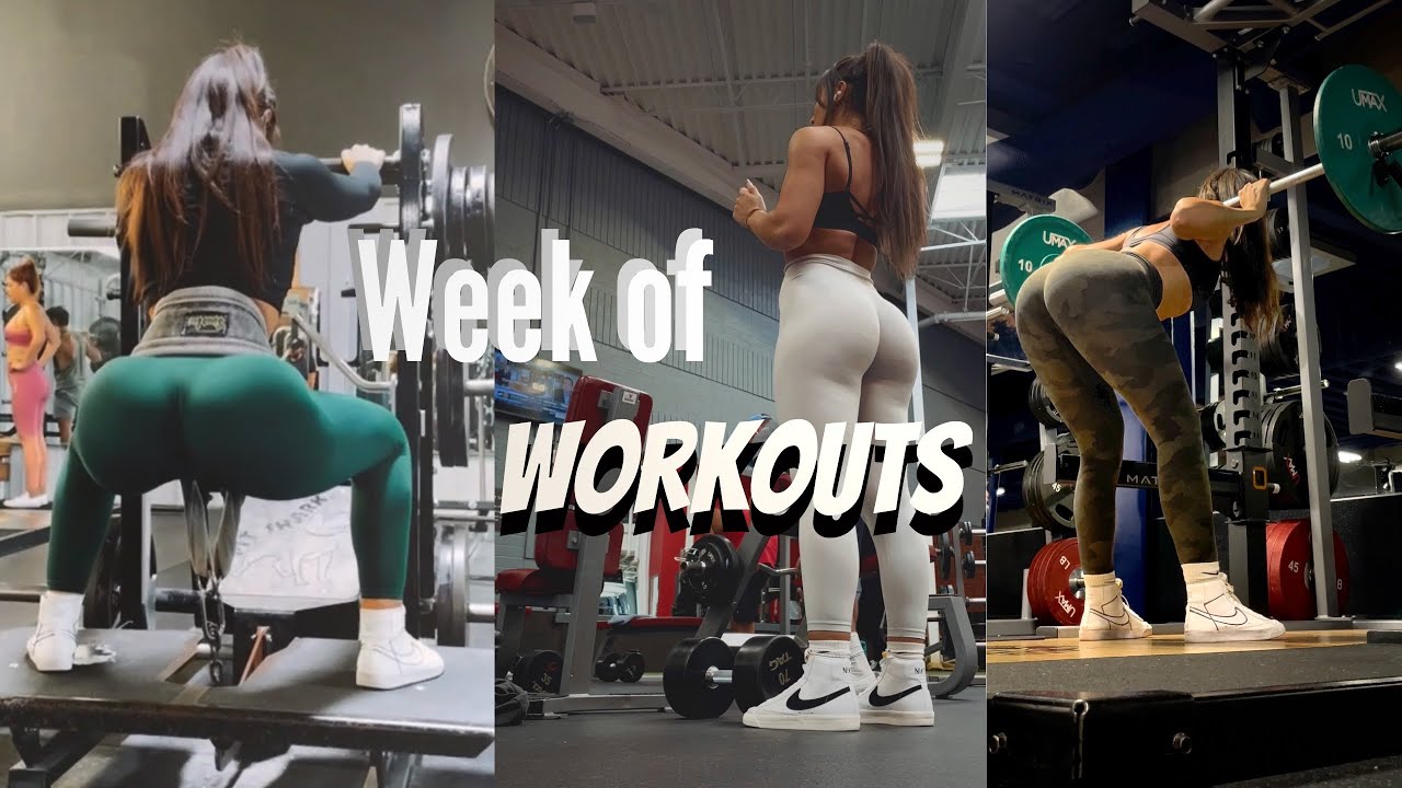 FULL WEEK OF WORKOUTS || my new workout split || glute & leg gains