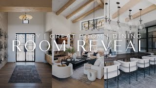 Room Reveal: Entry, Great Room, Dining Room, + Powder Bath | THELIFESTYLEDCO #AlwaysOnVacaProj