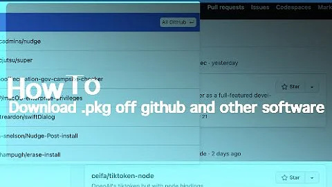 How to download software from GitHub .pkgs included!