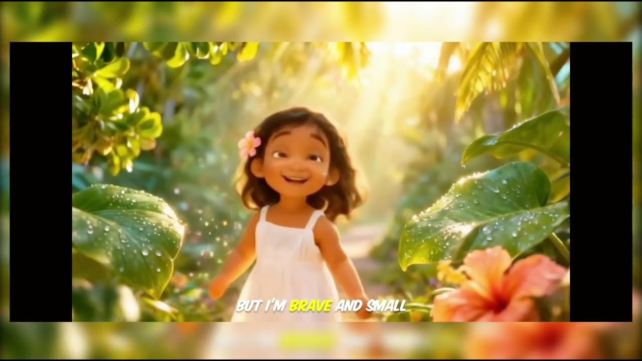 A little girl dances with hen 🩰😊A happy hen hops left and right  🪶🌼skies they twirl and play ☀️👣🪶🌼🎵