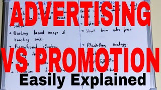 Advertising vs Promotion|Difference between advertising and promotion|Advertising and promotion