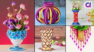 10 Easy and Beautiful DIY Flower Vase for Diwali | Room Decor | Artkala