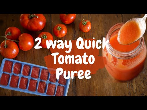 Easy and Quick Tomato Puree - Make and store for 3 months | Indian Meal Prep