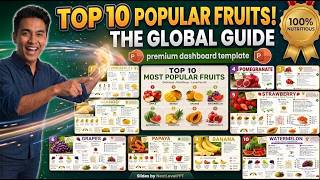 🍎 Top 10 Fruits of All Time | Healthy Fruits Ranking | Premium PowerPoint Presentation Template