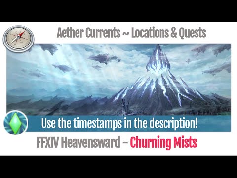 FFXIV Churning Mists Aether Current Locations & Quests numbered, in order - Heavensward