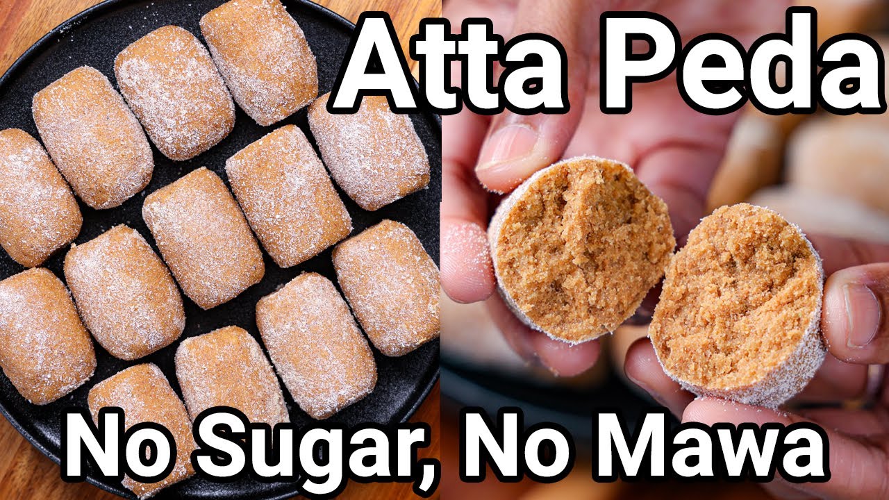 Atta Ke Peda Recipe in 30 Mins - No Sugar, No Khoya | Wheat Flour Peda Quick & Easy Healthy Pede | Hebbar | Hebbars Kitchen