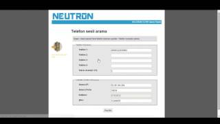 Neutron Hırsız Alarm Güvenlik Sistemleri Web Arayüzü