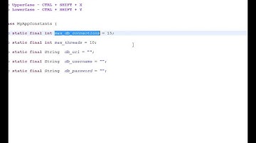 ECLIPSE LOWER UPPER CASE SHORTCUT