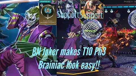 BNLJoker 157M dmg vs. T10 P3 Brainiac!! New BN team on league raids! Injustice 2 Mobile