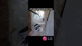 LG washer OE error code. bad pump. new style drain pump.  appliance repair Arlington tx