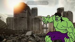 New And Inpoved Animation Blue Mark Vs. Hulk Made By Me