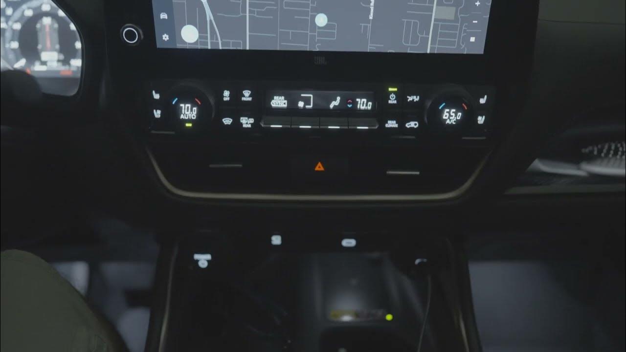 Grand Highlander Platinum Hybrid Max Ambient Interior Lighting at Night