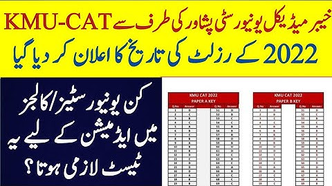 KMU-CAT test Result date 2022|Which Universities/colleges accept KMU CAT test?