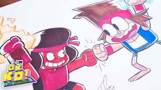 Ruby & KO Speed Drawing: LET'S CREATE | OK K.O.! Let's Be Heroes | Cartoon Network