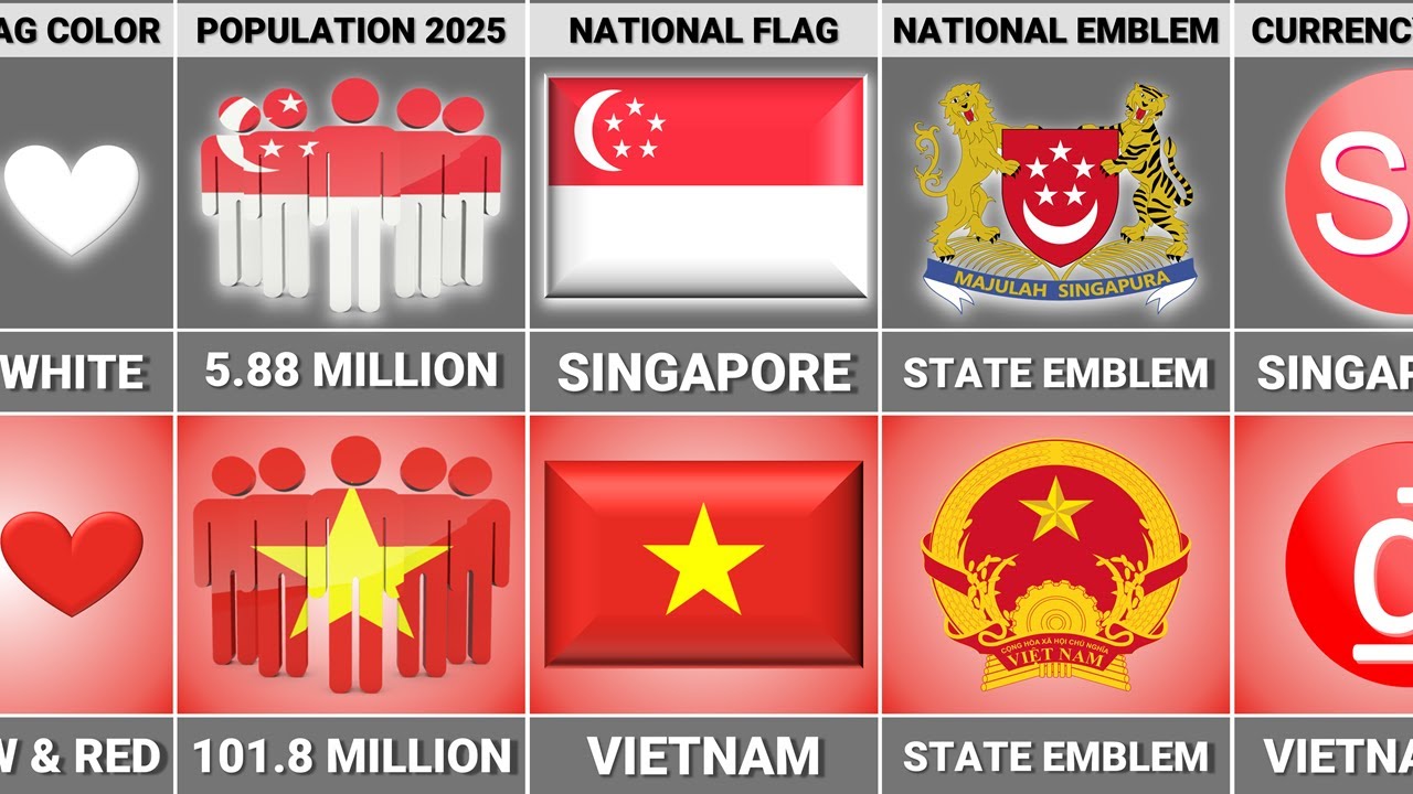 Вьетнам и Сингапур — сравнение стран