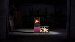 Trimline Woody Grid Modular Woodburning Fireplace