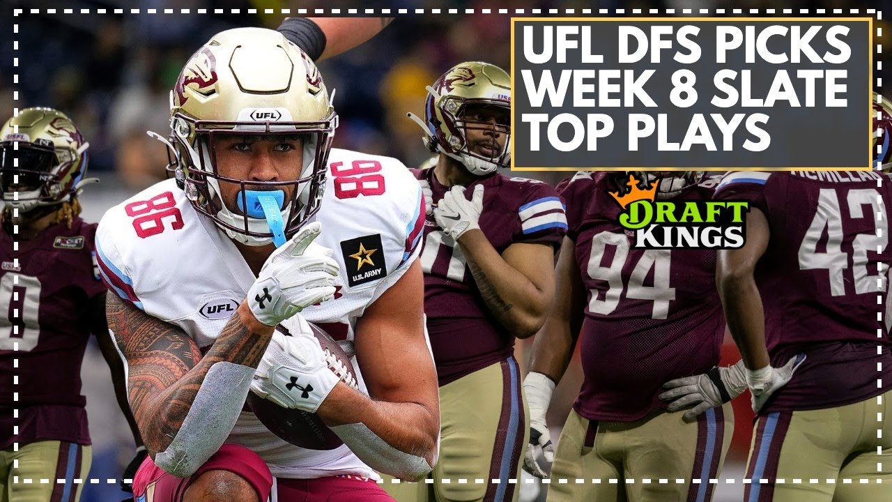 Week 8 UFL DFS Picks: Use These Players In Your DraftKings Lineups ...