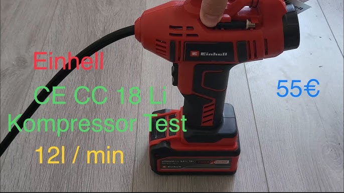 Einhell CE-CC 18 Li Solo Cordless Car Compressor - unboxing, review and  test 