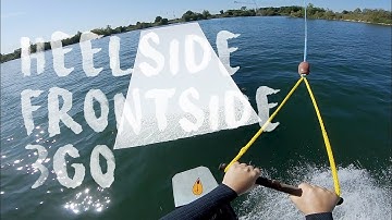 I LEARN HOW TO - HEELSIDE FRONTSIDE 360 - WAKEBOARDING - CABLE