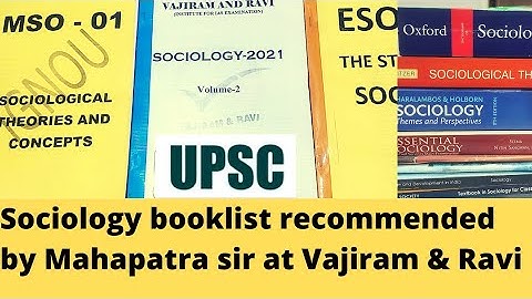 Sociology booklist for UPSC by Mahapatra Sir at Vajiram & Ravi, Delhi | Mahapatra sir| Vajiram Delhi