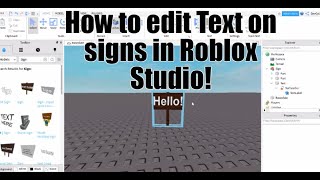 How To Edit Signs On Roblox Studio Youtube - how to make signs in roblox studio 2020