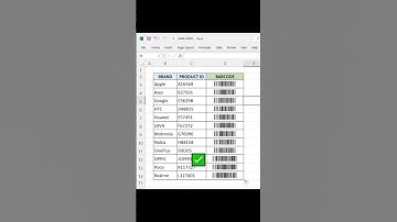 How to create Barcode in Excel! #barcode #excel #exceltricks #exceltips #skills
