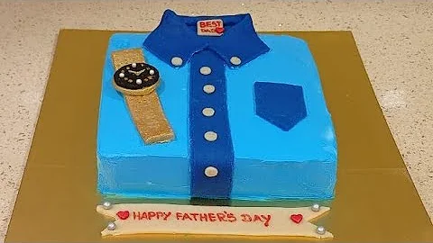 shirt cake|Father's day spacial shrit cake | Without fondant theme cake |shirt theme cake|easy cake