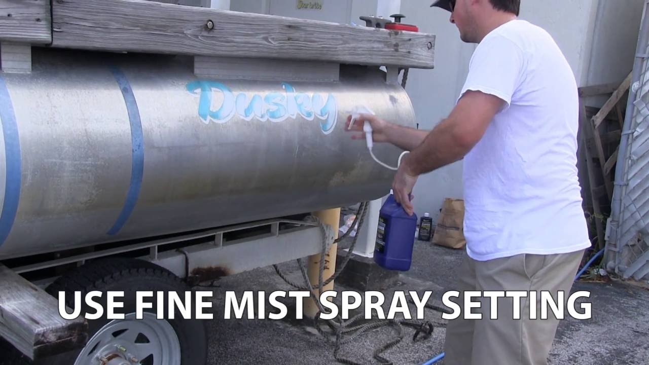 Pontoon Boat Restoration Oxidized Aluminum Cleaning by