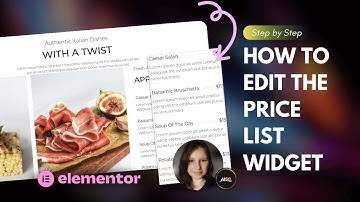 [Elementor Pro Tutorial] Menu Page: How to Edit the Price List Widget
