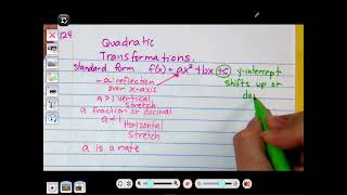 Quadratic mid chapter test review