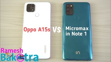 Oppo A15s vs Micromax in Note 1 SpeedTest and Camera Comparison
