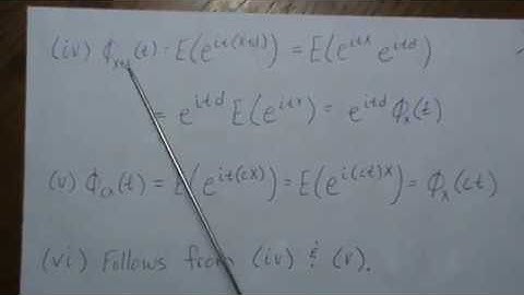 Properties of the Characteristic Function (part 1)