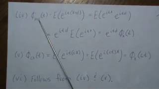 Properties of the Characteristic Function (part 1)