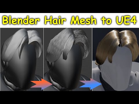 Canggih Rambut Tutorial - Blender Rambut Mesh untuk Unreal Engine 4 Groom UE4.25