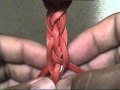 【革ヒモの編み方:5つ編み】:029『簡単♪レザークラフト動画』