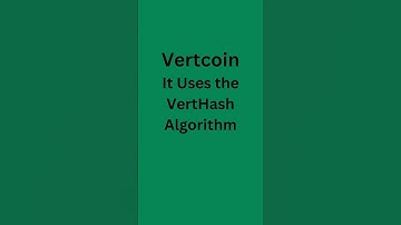 It Uses the VertHash Algorithm