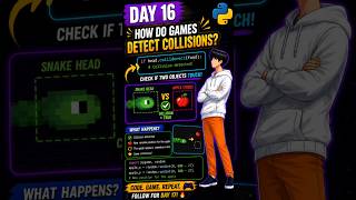Day 16 - How does colliderect() work 🐍 #python #pygame #gamedev #coding #shorts