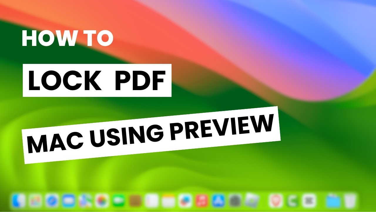 How To Lock a PDF on Mac using Preview - YouTube